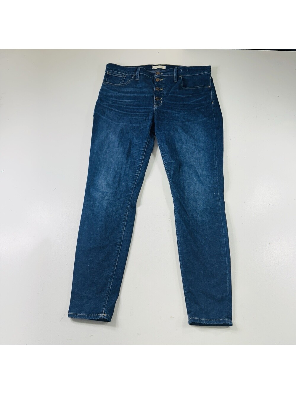 Madewell 9” High Rise Skinny Jeans Dark Wash Stretch Women’s Size 36x29